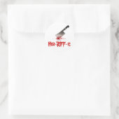Snij het naar mij! ronde sticker (Tas)