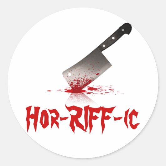 Snij het naar mij! ronde sticker (Voorkant)