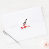 Snij het naar mij! ronde sticker (Envelop)