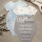 Snij-je-eigen Baby Bodysuit Blauw Sneeuwvlok Douch Kaart