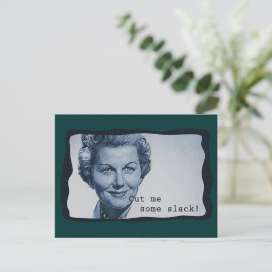 Snij me wat speling briefkaart (Staand voorkant)