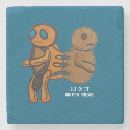 Snij ze af stenen onderzetter (Voorkant)