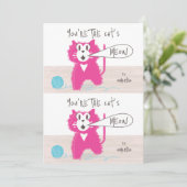 Snijbaar Kat Valentijn Kaart Pair (Staand voorkant)