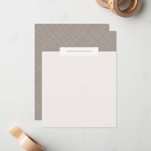 Snijbakkerij - Chocolade Notitiekaartje (Voorkant / Achterkant in situ)