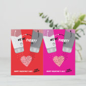 Snijbare zout & peper Valentijnsdag Kaart Set (Staand voorkant)