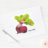 snijbiet vierkante sticker (Envelop)