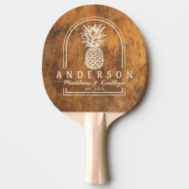 Snijblok Ananas Trouwboog & Naam Tafeltennisbatje