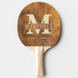 Snijblok Monogram & Naam Overlay Tafeltennisbatje