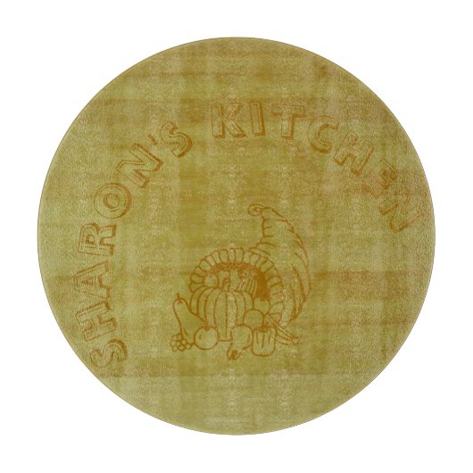 Snijbord - Bamboe met cornucopia Snijplank (Voorkant)