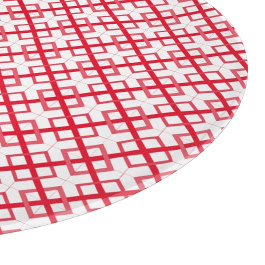 Snijbord - Geweven vierkantjes in rood Snijplank (Hoek)