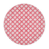 Snijbord - Geweven vierkantjes in rood Snijplank (Voorkant)