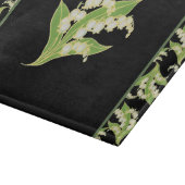  snijbord: Lilies van de vallei, zwart Snijplank (Hoek)