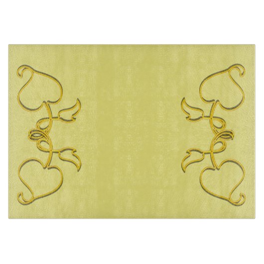 Snijbord - schetsen van gele bladeren snijplank (Voorkant)