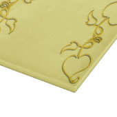 Snijbord - schetsen van gele bladeren snijplank (Hoek)