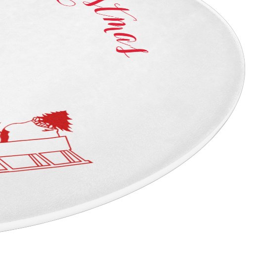 Snijbord - Sinterman en zijn slee Snijplank (Hoek)