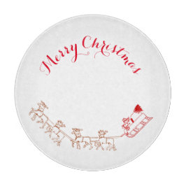 Snijbord - Sinterman en zijn slee Snijplank