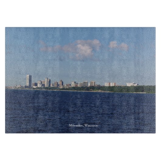 Snijbord van Milwaukee Skyline Snijplank (Voorkant)