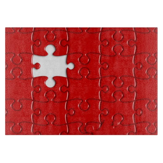 snijbord voor rode puzzels snijplank (Voorkant)