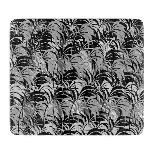 Snijbord voor zwarte en grijze handpalmen snijplank (Voorkant)