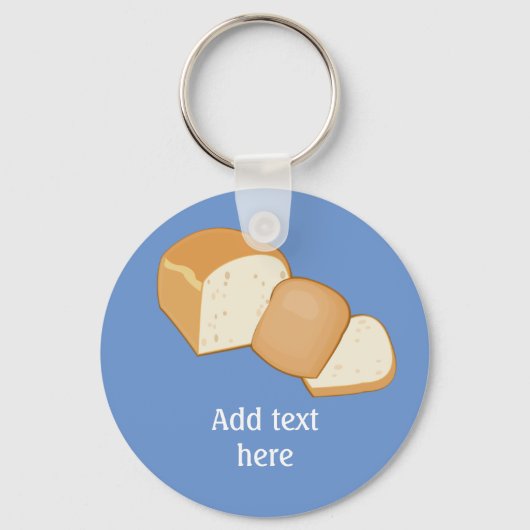 snijbrood met bakkerij met jouw tekst sleutelhanger (Voorkant)