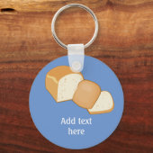 snijbrood met bakkerij met jouw tekst sleutelhanger (Voorkant)
