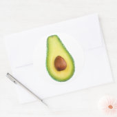 Snijd avocado fruit ronde sticker (Envelop)