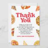 Snijd Baby! Pizza Baby shower Bedankkaart (Voorkant)