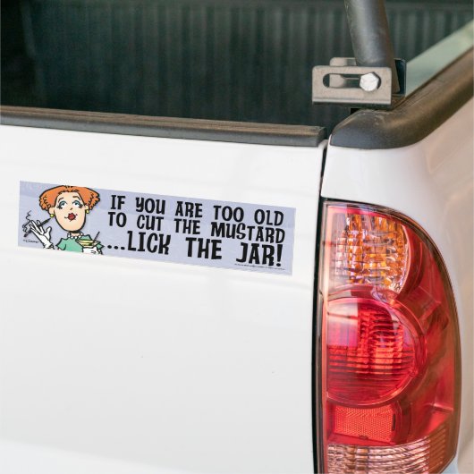 Snijd de mosterd bumpersticker (Op Truck)