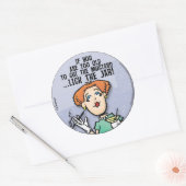 Snijd de mosterd ronde sticker (Envelop)