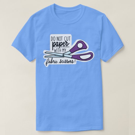 Snijd geen papier met mijn wasschaar t-shirt (Design voorkant)