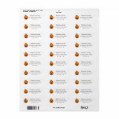 Snijd Halloween Pumpkin Home Retouradres Labels (Full Sheet)