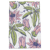 Snijd het bloempatroon in roze en groen voor de ve medium cadeauzakje (Voorkant)