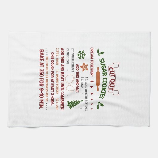 Snijd het recept van Sugar Cookie uit Theedoek (Horizontaal)