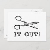 Snijd het uit Schaar Briefkaart (Voorkant / Achterkant)