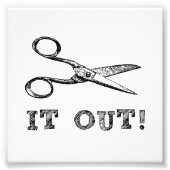 Snijd het uit Schaar Foto Afdruk (Voorkant)