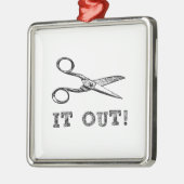 Snijd het uit Schaar Metalen Ornament (Links)