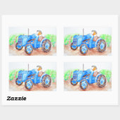 Snijd het Varkenspek van Farmer Guinee af Rechthoekige Sticker (Vel)