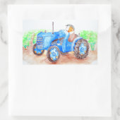 Snijd het Varkenspek van Farmer Guinee af Rechthoekige Sticker (Tas)