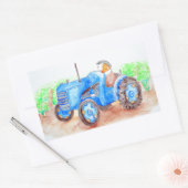 Snijd het Varkenspek van Farmer Guinee af Rechthoekige Sticker (Envelop)