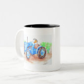 Snijd het Varkenspek van Farmer Guinee af Tweekleurige Koffiemok (Voorkant links)