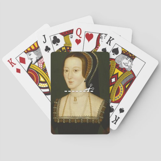 Snijd hier - Anne Boleyn Pokerkaarten (Achterkant)