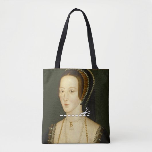 Snijd hier - Anne Boleyn Tote Bag (Voorkant)