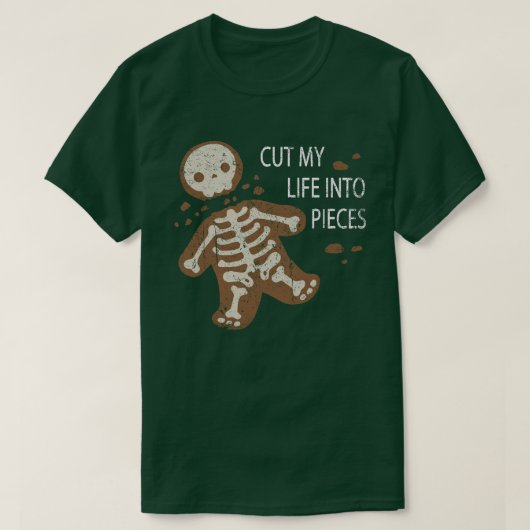 Snijd mijn leven in stukjes grappige kerst t-shirt (Design voorkant)