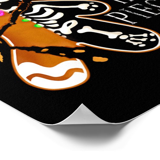 Snijd mijn leven in stukken peperkoek kerst poster (Hoek)