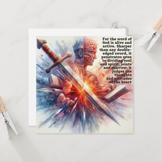 Snijd naar het Hart (Hebreeën 4:12) Kaart (Voorkant / Achterkant in situ)