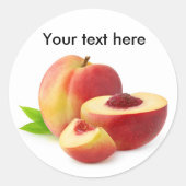 Snijd nectarineperziken ronde sticker (Voorkant)