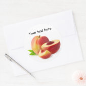 Snijd nectarineperziken ronde sticker (Envelop)