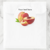 Snijd nectarineperziken ronde sticker (Tas)