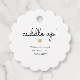 Snijd op winterweddenschap of sjaal bedankjes labels