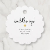 Snijd op winterweddenschap of sjaal bedankjes labels (Voorkant)